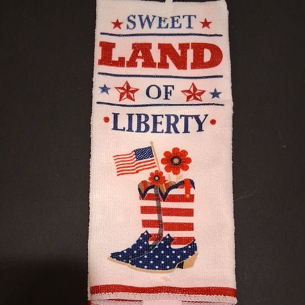 Home Collection Sweet Land of Liberty Kitchen Towel - Red, White, Blue